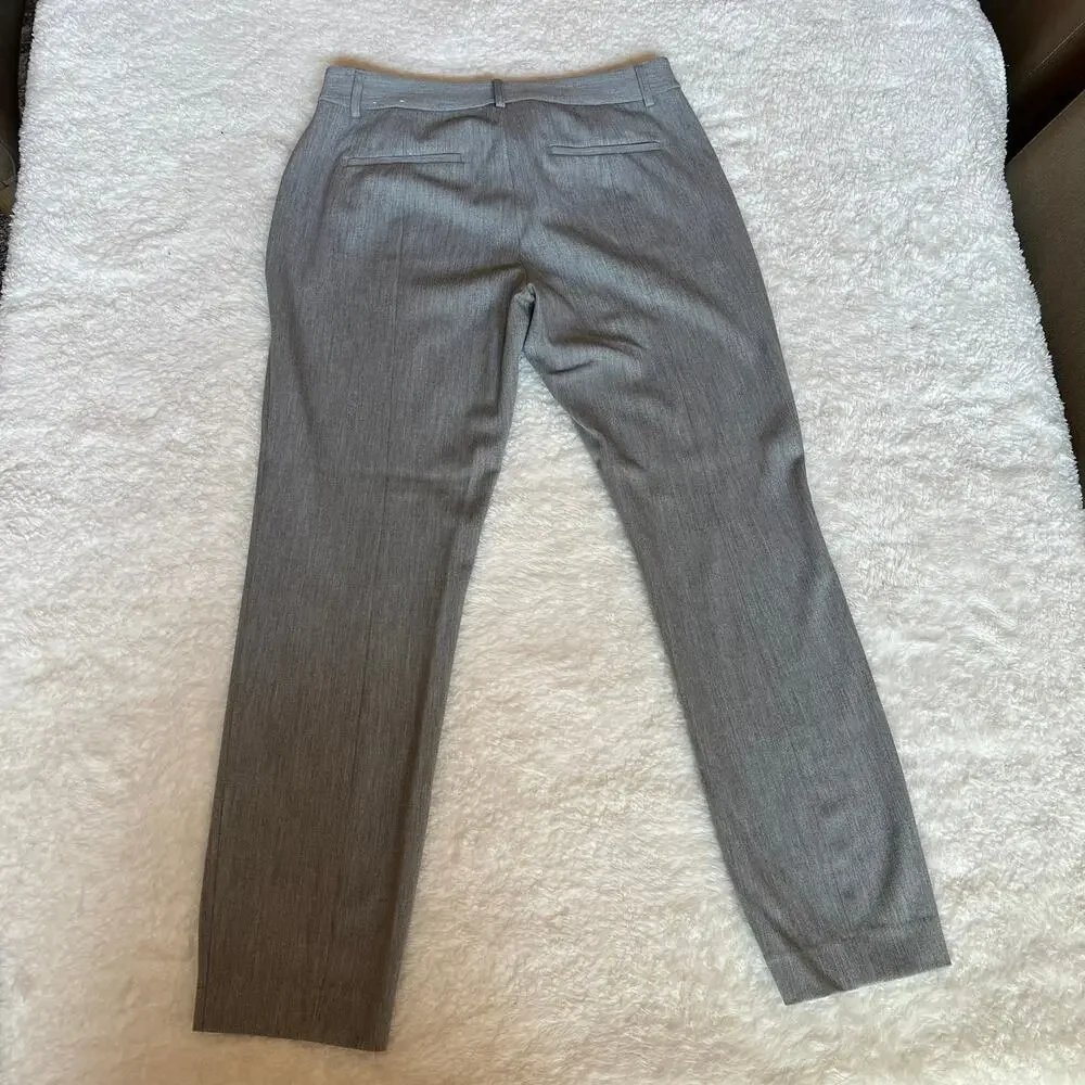 Express Ladies Gray Columnist Ankle Mid Rise Dress Work‎ Pants Size 8R Career